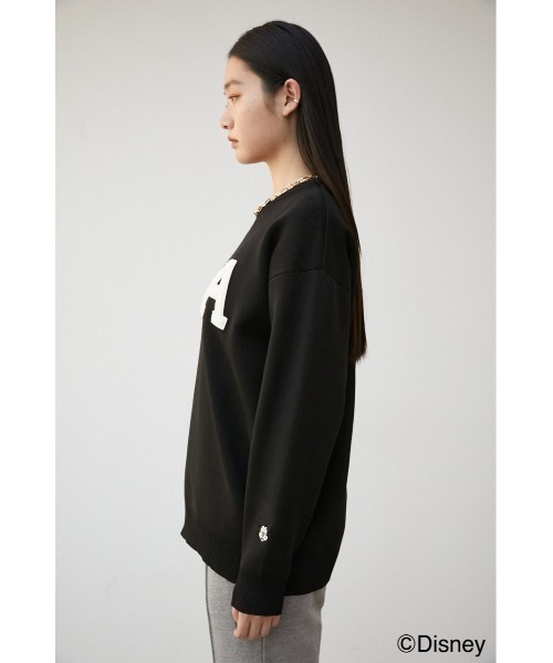 AZUL by moussy（アズールバイマウジー）の「AJUGA.×AZUL LOGO KNIT(MICKEY)/AJUGA.×AZUL ロゴニット(MICKEY)（ニット/セーター・レディース・ブラック/グリーン・M/L/S/M）」の18枚目の写真