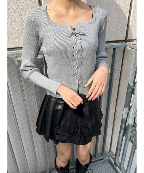 PHILLY（フィリー）の「レースアップピチトップス（ニット/セーター