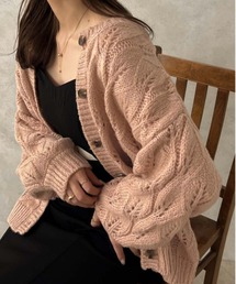 apres jour clair | 【apres jour clair】透かし編みニットカーディガン【ZOZOTOWN限定アイテム】(カーディガン/ボレロ)