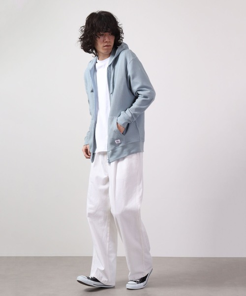 JEMORGAN（ジェーイーモーガン）の「JEMORGAN ワッフルＷジップパーカー（パーカー・メンズ・ブラック/カーキ/サックスブルー/杢グレー/ナチュラル/サーモンピンク/ネイビー/モカ・M/XL/S/L）」の17枚目の写真