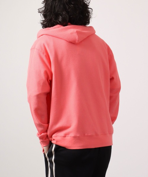 JEMORGAN（ジェーイーモーガン）の「JEMORGAN ワッフルＷジップパーカー（パーカー・メンズ・ブラック/カーキ/サックスブルー/杢グレー/ナチュラル/サーモンピンク/ネイビー/モカ・M/XL/S/L）」の21枚目の写真