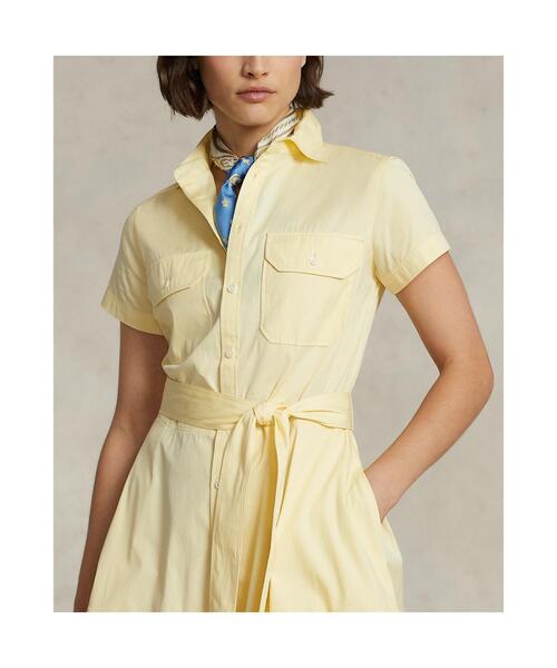 Ralph Lauren　ストライプ柄　シャツワンピース　黄色　白　4 Ralph Lauren ストライプ柄 シャツワンピース 黄色 白 4 - メルカリ