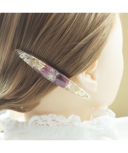 tone(トーン)の「【ime】細長ヘアクリップ(MA)(バレッタ/ヘアクリップ・レディース・イエロー/ブラウン/パープル・FREE)」の13枚目の写真