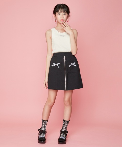 JENNI love(ジェニィラブ)の「リブカーデ&タンクトップセット(カーディガン/ボレロ・キッズ・サックスブルー/ブラック/アイボリー・130cm/140cm/150cm/160cm)」の5枚目の写真