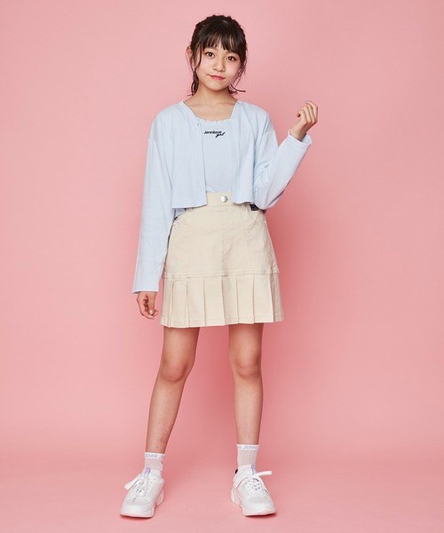 JENNI love(ジェニィラブ)の「リブカーデ&タンクトップセット(カーディガン/ボレロ・キッズ・サックスブルー/ブラック/アイボリー・130cm/140cm/150cm/160cm)」の11枚目の写真