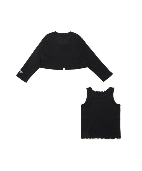 JENNI love(ジェニィラブ)の「リブカーデ&タンクトップセット(カーディガン/ボレロ・キッズ・サックスブルー/ブラック/アイボリー・130cm/140cm/150cm/160cm)」の19枚目の写真