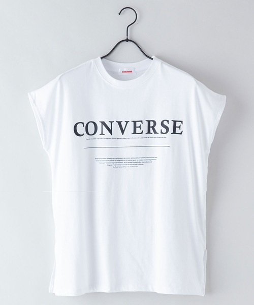 CONVERSE(コンバース)の「【CONVERSE/コンバース】なこなこカップル コラボ スリットフレンチスリーブTシャツ(Tシャツ/カットソー・レディース・グレー/ホワイト/ブラック・MEDIUM/LARGE)」の20枚目の写真