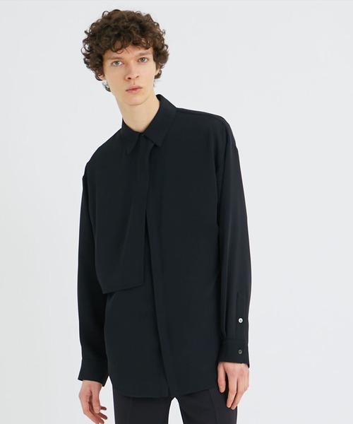 LiNoH（リノー）の「LAYRED L/S SHIRT（シャツ/ブラウス・メンズ・オフホワイト/ブルー/ブラック・1/2）」の3枚目の写真