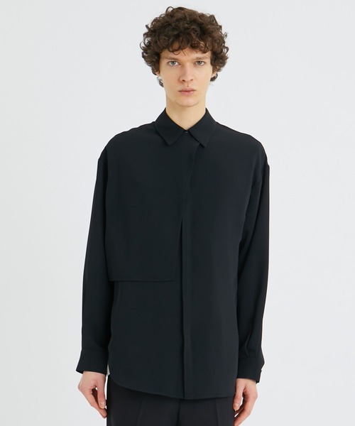 LiNoH（リノー）の「LAYRED L/S SHIRT（シャツ/ブラウス・メンズ・オフホワイト/ブルー/ブラック・1/2）」の15枚目の写真