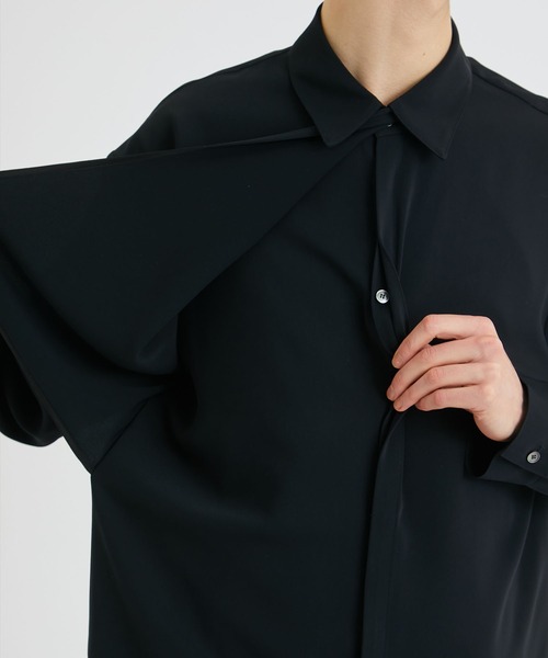 LiNoH（リノー）の「LAYRED L/S SHIRT（シャツ/ブラウス・メンズ・オフホワイト/ブルー/ブラック・1/2）」の20枚目の写真