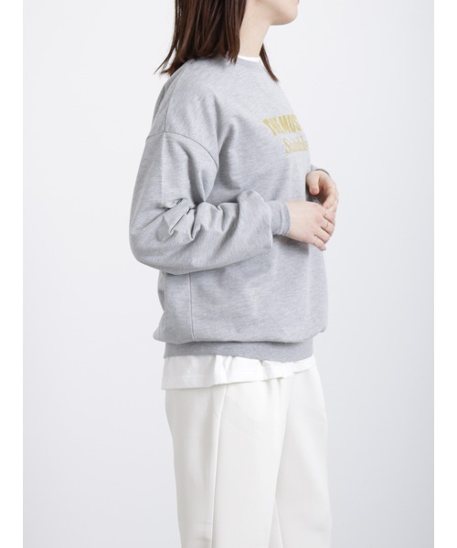 Samansa Mos2 blue（サマンサモスモスブルー）の「ミニ裏毛ロゴプルオーバー（Tシャツ/カットソー・レディース・トップグレー/キナリ/ネイビー・ﾌﾘ-）」の20枚目の写真