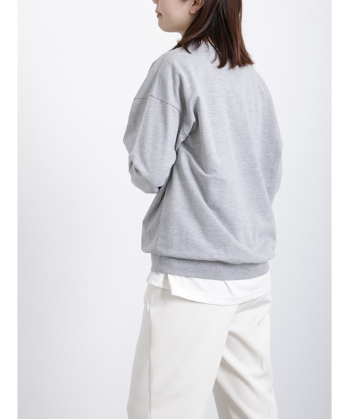 Samansa Mos2 blue（サマンサモスモスブルー）の「ミニ裏毛ロゴプルオーバー（Tシャツ/カットソー・レディース・トップグレー/キナリ/ネイビー・ﾌﾘ-）」の22枚目の写真