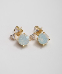 【LINFA】ゆらゆらビジューリボンピアス