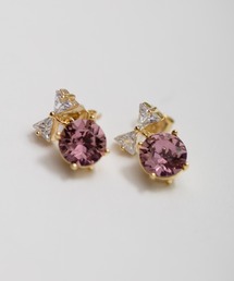 【LINFA】ゆらゆらビジューリボンピアス