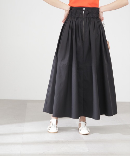 N.（N. Natural Beauty Basic）（エヌエヌナチュラルビューティーベーシック）の「◆サス付ギャザースカート（ワンピース・レディース・ブラック/ベージュ・MEDIUM）」の13枚目の写真