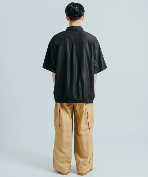 Ressaca(レサーカ)の「オーバーサイズ フラップポケット付き レギュラーカラー半袖プルオーバーシャツ(シャツ/ブラウス・メンズ・ブラウン/ホワイト/ブラック/カーキ・M/L/XL)」の5枚目の写真