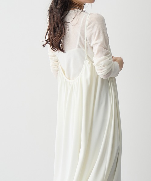 for/c（フォーシー）の「ボリュームフレアギャザーキャミワンピース【サスティナブル】（ワンピース・レディース・ホワイト/ブラック/モカ・S/L/LL/M）」の20枚目の写真