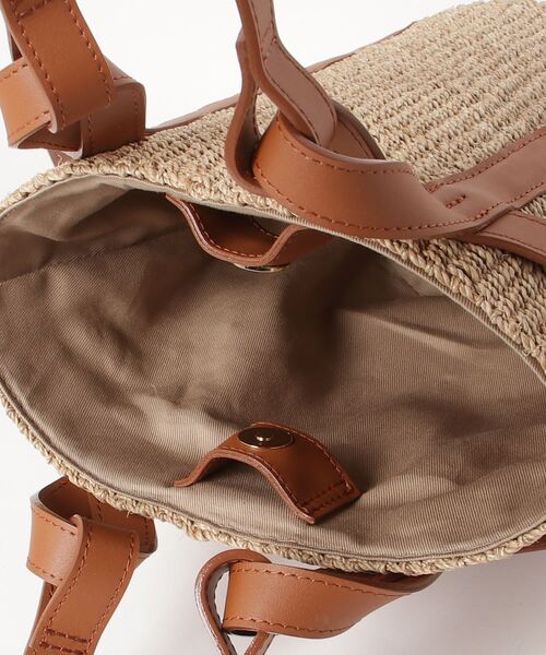 VIOLAd'ORO（ヴィオラドーロ）の「VIOLAd’ORO (ヴィオラドーロ) ファインアバカBAG/MIRO/v-8593（ハンドバッグ・レディース・ブラック/キャメル・F）」の5枚目の写真