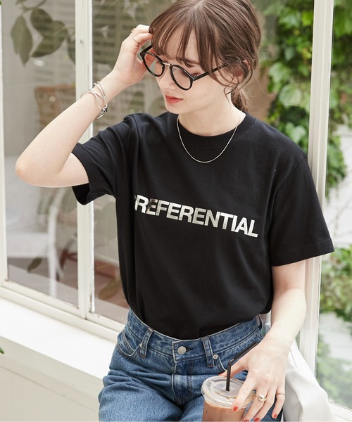 tシャツ フロッキーロゴ半袖Tシャツ レディース INGNI tシャツ パール付フロッキーロゴTシャツ レディース