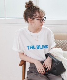ANGIE | フロッキープリント / 箔 メタリック プリント ロゴTシャツ(Tシャツ/カットソー)
