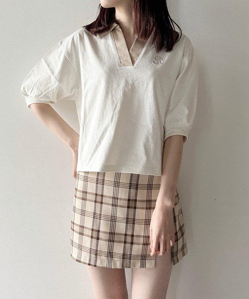 one way(ワンウェイ)の「ポロ襟トップス(Tシャツ/カットソー・レディース・グレー/ホワイト/レッド/ブラック・FREE)」の13枚目の写真