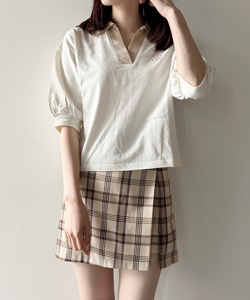 one way(ワンウェイ)の「ポロ襟トップス(Tシャツ/カットソー・レディース・グレー/ホワイト/レッド/ブラック・FREE)」の14枚目の写真