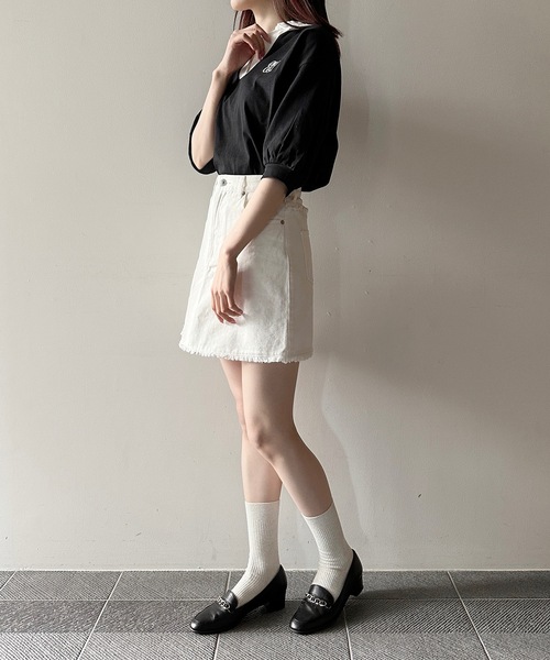 one way(ワンウェイ)の「ポロ襟トップス(Tシャツ/カットソー・レディース・グレー/ホワイト/レッド/ブラック・FREE)」の19枚目の写真