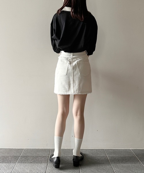 one way(ワンウェイ)の「ポロ襟トップス(Tシャツ/カットソー・レディース・グレー/ホワイト/レッド/ブラック・FREE)」の20枚目の写真