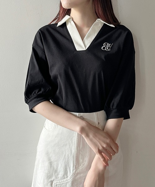 one way(ワンウェイ)の「ポロ襟トップス(Tシャツ/カットソー・レディース・グレー/ホワイト/レッド/ブラック・FREE)」の16枚目の写真