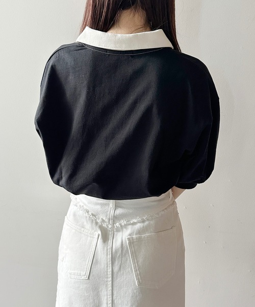 one way(ワンウェイ)の「ポロ襟トップス(Tシャツ/カットソー・レディース・グレー/ホワイト/レッド/ブラック・FREE)」の21枚目の写真