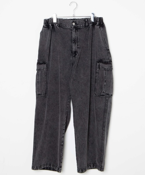 WEGO(ウィゴー)の「WEGO/デニムカーゴパンツ(カーゴパンツ・メンズ・スカイブルー/ブラック・MEDIUM/LARGE)」の13枚目の写真