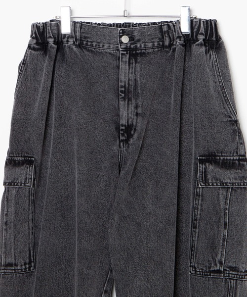 WEGO(ウィゴー)の「WEGO/デニムカーゴパンツ(カーゴパンツ・メンズ・スカイブルー/ブラック・MEDIUM/LARGE)」の12枚目の写真