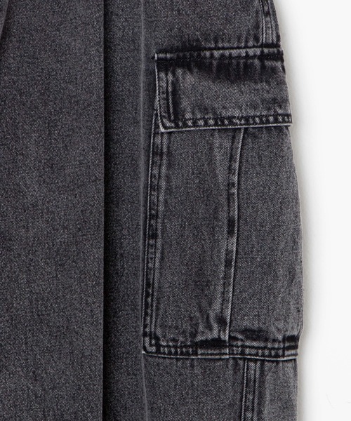 WEGO(ウィゴー)の「WEGO/デニムカーゴパンツ(カーゴパンツ・メンズ・スカイブルー/ブラック・MEDIUM/LARGE)」の9枚目の写真