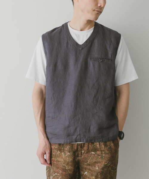 URBAN RESEARCH - 新品タグ付◉ モカ　38 リバーオーバーVネックベスト アーバンリサーチ URBAN RESEARCH - 新品タグ付◉ モカ 38 リバーオーバーVネック