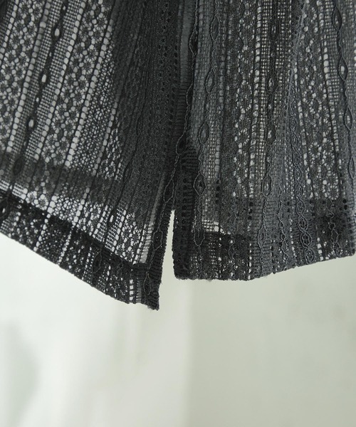 EMMA CLOTHES（エマクローズ）の「オーバーサイズオープンカラーレースS/Sシャツ EMMA CLOTHES 2023SS（シャツ/ブラウス・メンズ・ブラック/アイボリー/チャコール・M/L）」の17枚目の写真