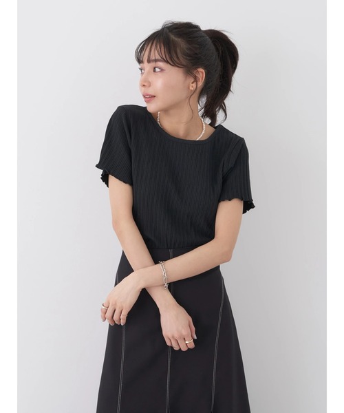 earth music&ecology（アースミュージックアンドエコロジー）の「半袖リブプルオーバー（Tシャツ/カットソー・レディース・ブルー系その他/ブラック/オフホワイト/オレンジ系その他・S/M）」の10枚目の写真