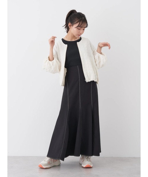 earth music&ecology（アースミュージックアンドエコロジー）の「半袖リブプルオーバー（Tシャツ/カットソー・レディース・ブルー系その他/ブラック/オフホワイト/オレンジ系その他・S/M）」の21枚目の写真