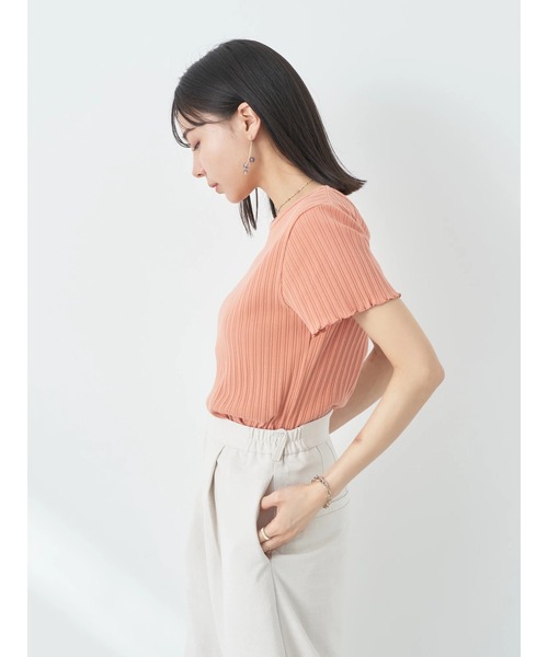 earth music&ecology（アースミュージックアンドエコロジー）の「半袖リブプルオーバー（Tシャツ/カットソー・レディース・ブルー系その他/ブラック/オフホワイト/オレンジ系その他・S/M）」の16枚目の写真