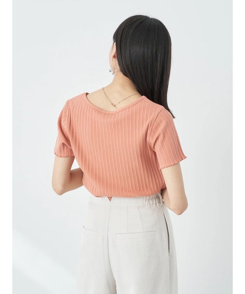 earth music&ecology（アースミュージックアンドエコロジー）の「半袖リブプルオーバー（Tシャツ/カットソー・レディース・ブルー系その他/ブラック/オフホワイト/オレンジ系その他・S/M）」の11枚目の写真