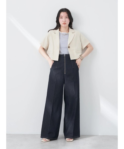 earth music&ecology（アースミュージックアンドエコロジー）の「半袖リブプルオーバー（Tシャツ/カットソー・レディース・ブルー系その他/ブラック/オフホワイト/オレンジ系その他・S/M）」の7枚目の写真