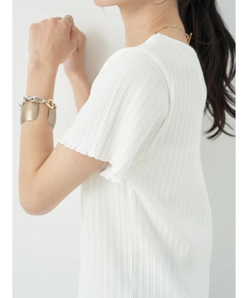 earth music&ecology（アースミュージックアンドエコロジー）の「半袖リブプルオーバー（Tシャツ/カットソー・レディース・ブルー系その他/ブラック/オフホワイト/オレンジ系その他・S/M）」の8枚目の写真