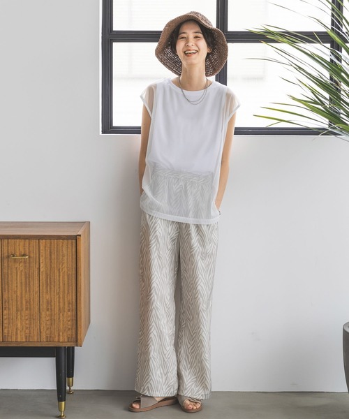 LEPSIM(レプシィム)の「チュールレイヤーライクノースリ 199641(Tシャツ/カットソー・レディース・ブラウン/オフホワイト/ブラック・FREE)」の17枚目の写真