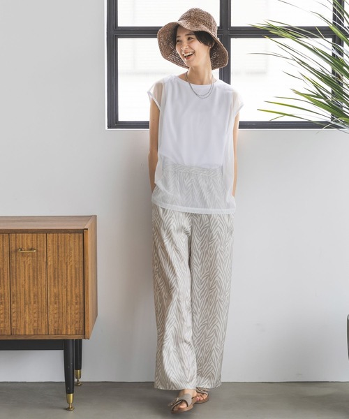 LEPSIM(レプシィム)の「チュールレイヤーライクノースリ 199641(Tシャツ/カットソー・レディース・ブラウン/オフホワイト/ブラック・FREE)」の12枚目の写真