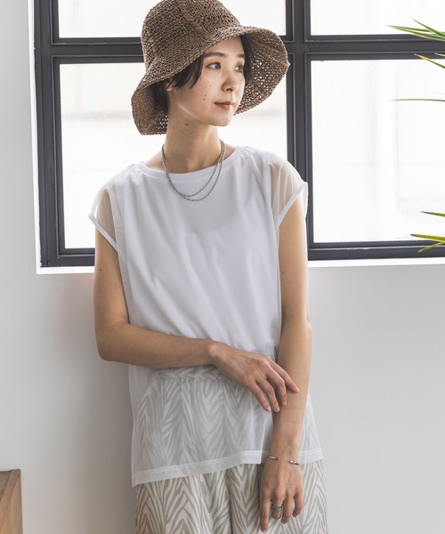 LEPSIM(レプシィム)の「チュールレイヤーライクノースリ 199641(Tシャツ/カットソー・レディース・ブラウン/オフホワイト/ブラック・FREE)」の20枚目の写真