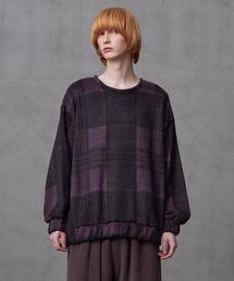 SHAREEF | SHAGGY CHECK L/S PULLOVER(Tシャツ/カットソー)