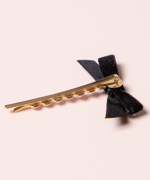 Mel cinna/【2個セット】 ribbon pearl pin（ヘアピン）｜Mel