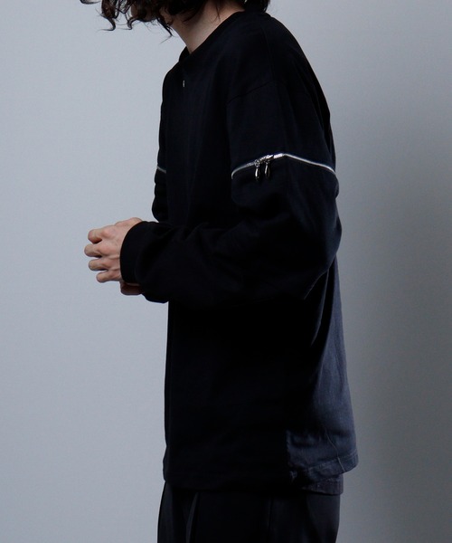 REGIEVO 袖ファスナー2WAYTシャツ 半袖(Tシャツ/カットソー)|REGIEVO(レジエボ) REGIEVO 袖ファスナー2WAYTシャツ 半袖(Tシャツ/カットソー)|REGIEVO(レジエボ)