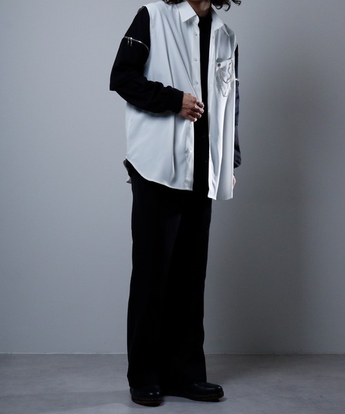 REGIEVO 袖ファスナー2WAYTシャツ 半袖(Tシャツ/カットソー)|REGIEVO(レジエボ) REGIEVO 袖ファスナー2WAYTシャツ 半袖(Tシャツ/カットソー)|REGIEVO(レジエボ)