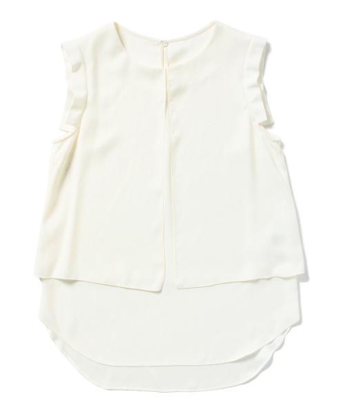 Demi-Luxe BEAMS（デミルクス ビームス）の「Demi-Luxe BEAMS / シフォン コンビ チュニック（シャツ/ブラウス・レディース・オフホワイト/ミント・36/38）」の6枚目の写真