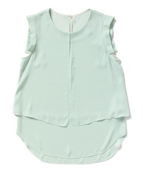 Demi-Luxe BEAMS（デミルクス ビームス）の「Demi-Luxe BEAMS / シフォン コンビ チュニック（シャツ/ブラウス・レディース・オフホワイト/ミント・36/38）」の7枚目の写真